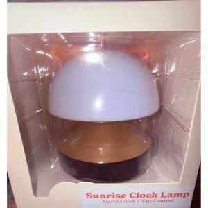 Vivitar Sunrise Clock Lamp Unisex OS White NIB Wake Up Light Sunset Mode Tap